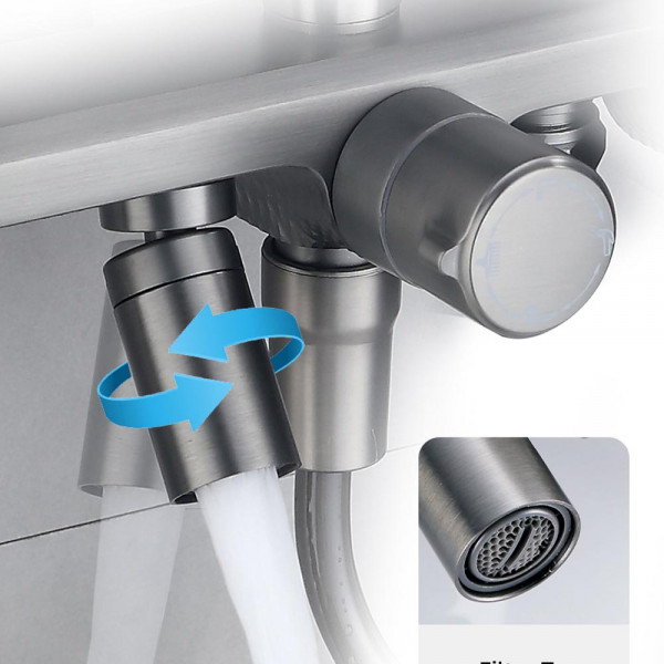 Луксозна мулти душ система с елегантен смесител VISION -  цвят графит, ROBOT SHOWER SET